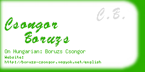 csongor boruzs business card